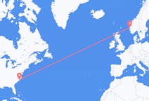 Flyg från Jacksonville, USA till Bergen, Norge