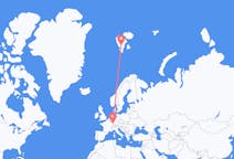 Flyrejser fra Strasbourg til Svalbard
