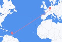 Flights from St George's, Grenada to Saarbrücken, Germany