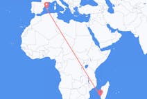 Flyrejser fra Toliara, Madagaskar til Palma, Spanien