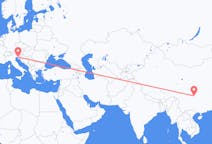 Flyrejser fra Chongqing til Trieste
