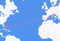 Flüge von Nord-Eleuthera, die Bahamas nach Rom, Italien