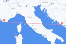 Flyg från Dubrovnik, Kroatien till Toulon, Frankrike