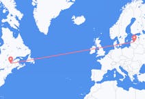 Flyrejser fra Québec til Riga