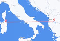 Loty z Ochryda, Macedonia Północna z Olbia, Włochy