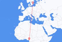 Flyg från Douala, Kamerun till Kalmar, Sverige