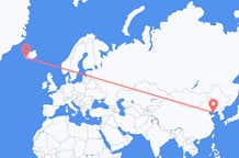 中国の大連から、アイスランドのレイキャビク行きフライト