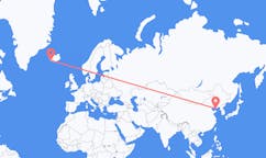 Flüge von Dalian, China nach Reykjavik, Island