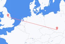 出发地 波兰从 克拉科夫前往英格兰的唐卡斯特的航班