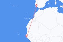 Vuelos de Rodapié de gorra, Senegal a Faraón, Portugal