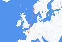 出发地 法国出发地 图尔目的地 挪威海宁格松的航班
