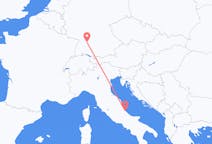 Flyg från Pescara, Italien till Stuttgart, Tyskland