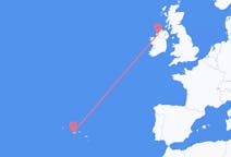 Vols depuis la ville de Horta (Açores) vers la ville de Donegal