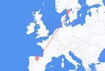 Vluchten van Valladolid, Spanje naar Göteborg, Zweden