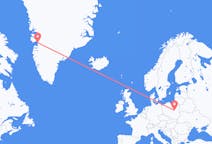 Vluchten van Warschau, Polen naar Ilulissat, Groenland