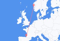 Flyrejser fra Biarritz, Frankrig til Bergen, Norge