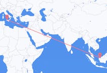 Flyrejser fra Kuching, Malaysia til Palermo, Italien