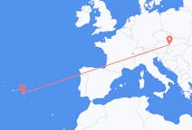 Vluchten van Bratislava, Slowakije naar Ponta Delgada, Portugal