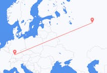 Fly fra Kirov til Stuttgart