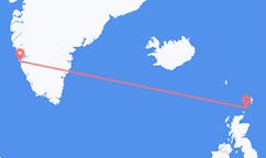 Vols depuis la ville de North Ronaldsay vers la ville de Nuuk