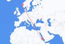 Flyreiser fra Asmara, til Haugesund