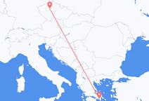 Vluchten van Athene, Griekenland naar Praag, Tsjechië
