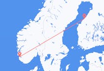 出发地 挪威出发地 斯塔万格目的地 芬兰科科拉的航班