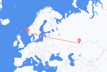 Fly fra Magnitogorsk til Haugesund