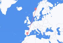 Vluchten van Trondheim, Noorwegen naar Malaga, Spanje