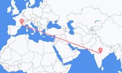 Flights from Nagpur, India to Nîmes, France