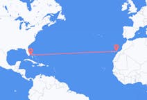 Flyg från Bimini, Bahamas till Ajuy, Spanien