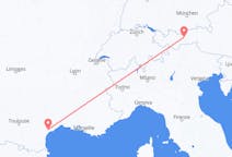 Flyreiser fra Innsbruck, Østerrike til Aspiran, Frankrike