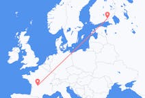 Loty z Limoges, Francja do Lappeenranta, Finlandia