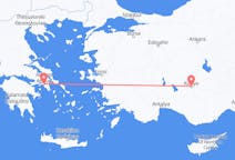 Flyg från Konya, Turkiet till Aten, Grekland