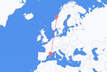 Flights from Menorca, Spain to Trondheim, Norway