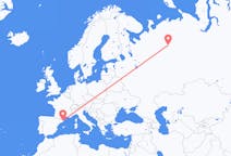 Flights from Ukhta, Russia to Girona, Spain