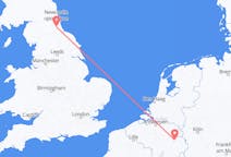 Flights from Liège, Belgium to Durham, England, the United Kingdom