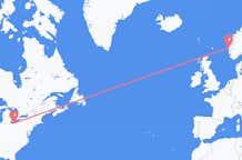 Flyrejser fra Cleveland, USA til Bergen, Norge