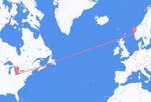 Flights from Cleveland to Bergen