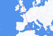Flyrejser fra Sétif, Algeriet til Leeds, England