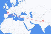 Flyreiser fra New Delhi, India, til Lourdes, India