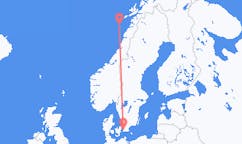 Fly fra Røst til Malmø