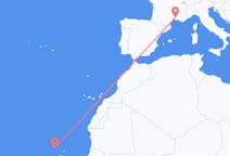 Flyg från São Vicente, Kap Verde till Nimes, Frankrike