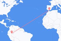 Flyrejser fra Iquitos, Peru til Malaga, Spanien