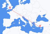 Flights from Gazipaşa, Turkey to Southampton, the United Kingdom