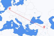 Flyreiser fra Şırnak, Tyrkia til Düsseldorf, Tyskland