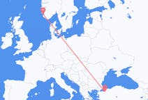 Flights from Bursa, Turkey to Stavanger, Norway