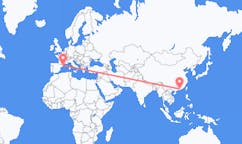 Flyreiser fra Huizhou, Kina til Girona, Spania