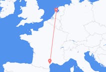 Flyrejser fra Amsterdam, Holland til Aspiran, Frankrig