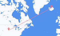 Flights from the city of North Platte, the United States to the city of Akureyri, Iceland